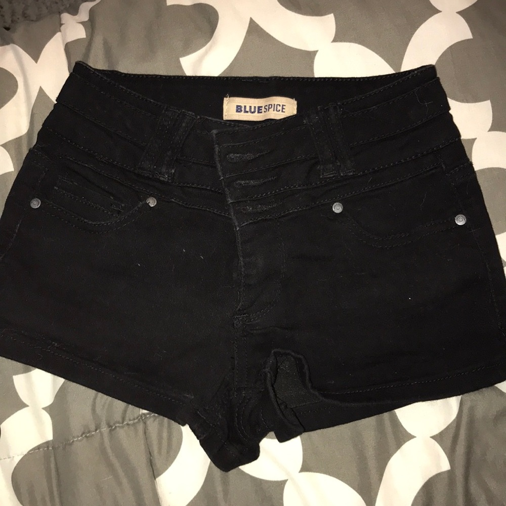 high waisted shorts.